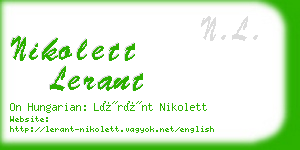 nikolett lerant business card